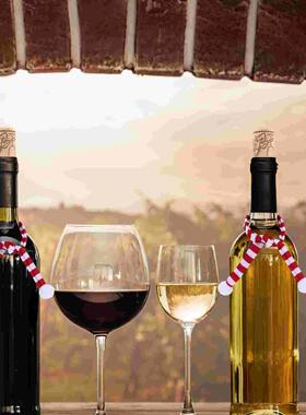 Mini Christmas Scarf Wine Bottle Covers Christmas Stripy Sca