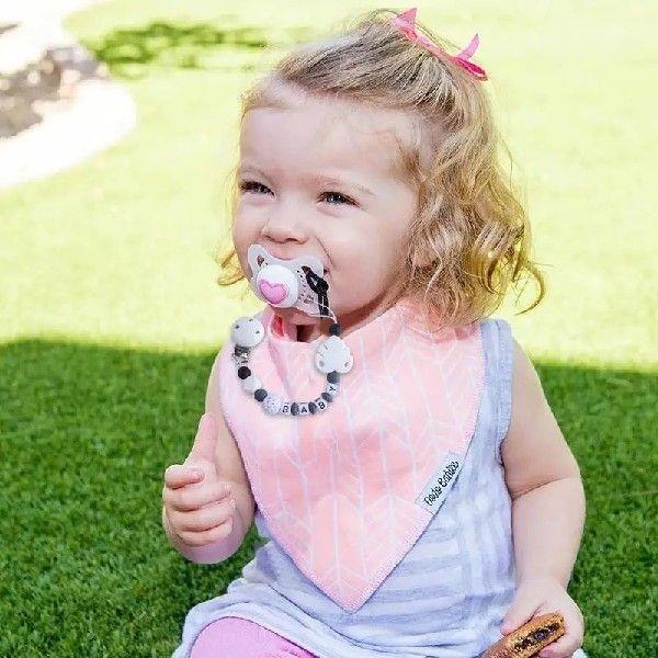 Pacifier Chain Clip Baby Initial Letter Name Pacifier Clip