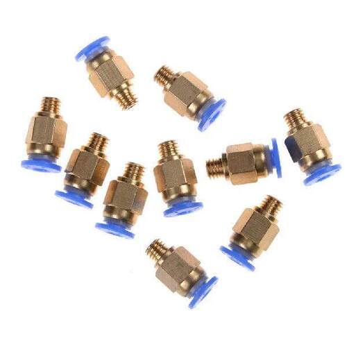 1PCS / 5PCS PC4-M6 Pneumatic Straight Connector Brass Part