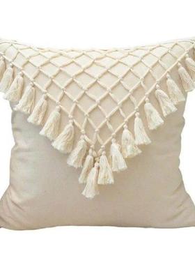 Linen Pillowcases Throw Pillows Bohemian Style Tassel