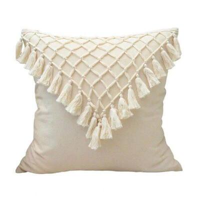 Linen Pillowcases Throw Pillows Bohemian Style Tassel