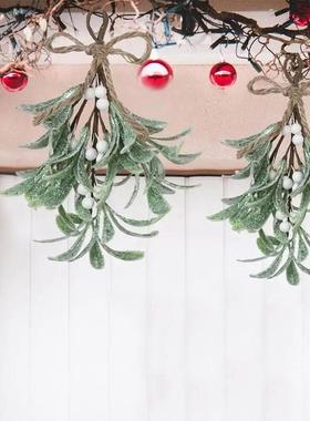 Simulated Mistletoe Branch Christmas Greenery Floral Stems B