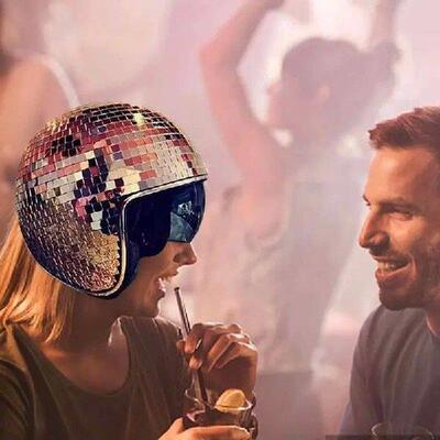 Classic Disco Ball Helmet Mirror Glitter Ball Helmets Hat
