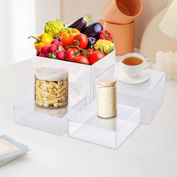 4 Pieces Acrylic Cube Display Box Riser Nest Riser for