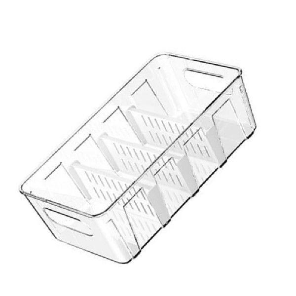 Transparent Storage Bin Fridge Box with Handles Freezer