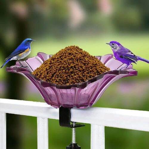 Deck Mounted Garden Bird Feeder Multifunctional Flower