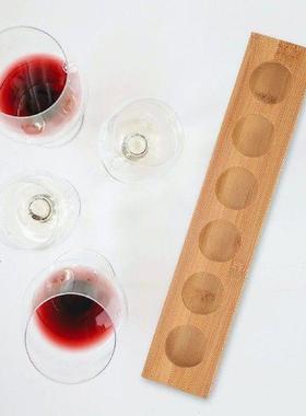 Tray Cup Holder Wooden Show Rack Shot Board Serving Glasses