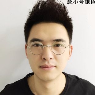 溥仪近视国风民 耳圆形眼挂男女小眼镜正托小脸配无镜架复古鼻框式