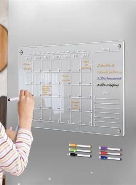 Clear Acrylic Fridge Magnet Sticker Calendar Board Planner