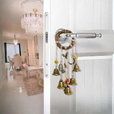 Door Knob Witch Bell Home Hanging Brass Bell Rattan Wreath
