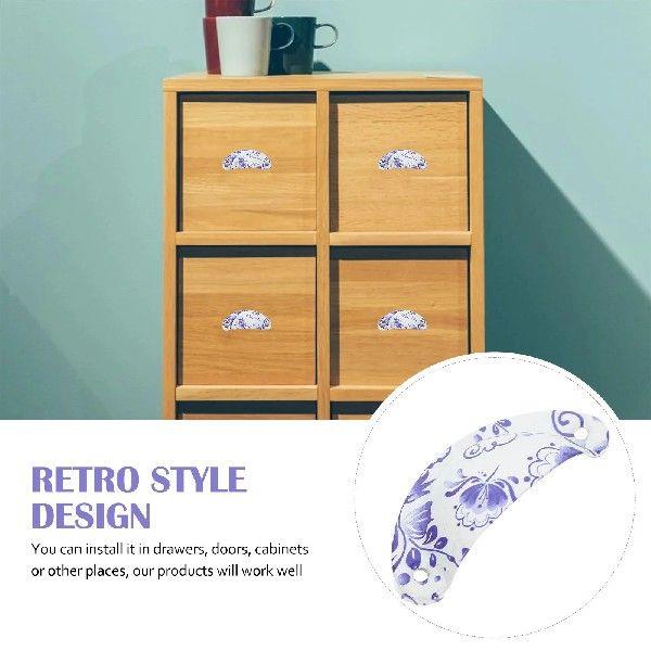 6 Pcs Handle Door Knob Iron Drawer Kitchen Cabinets Pulls