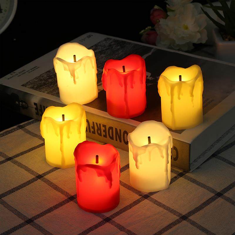 6/12Pcs Flameless LED Candle Light Bright Battery Operated T