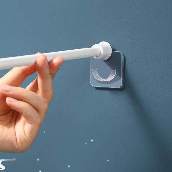 Strong Curtain Rod Bracket Holder Hook Nail-Free Pole