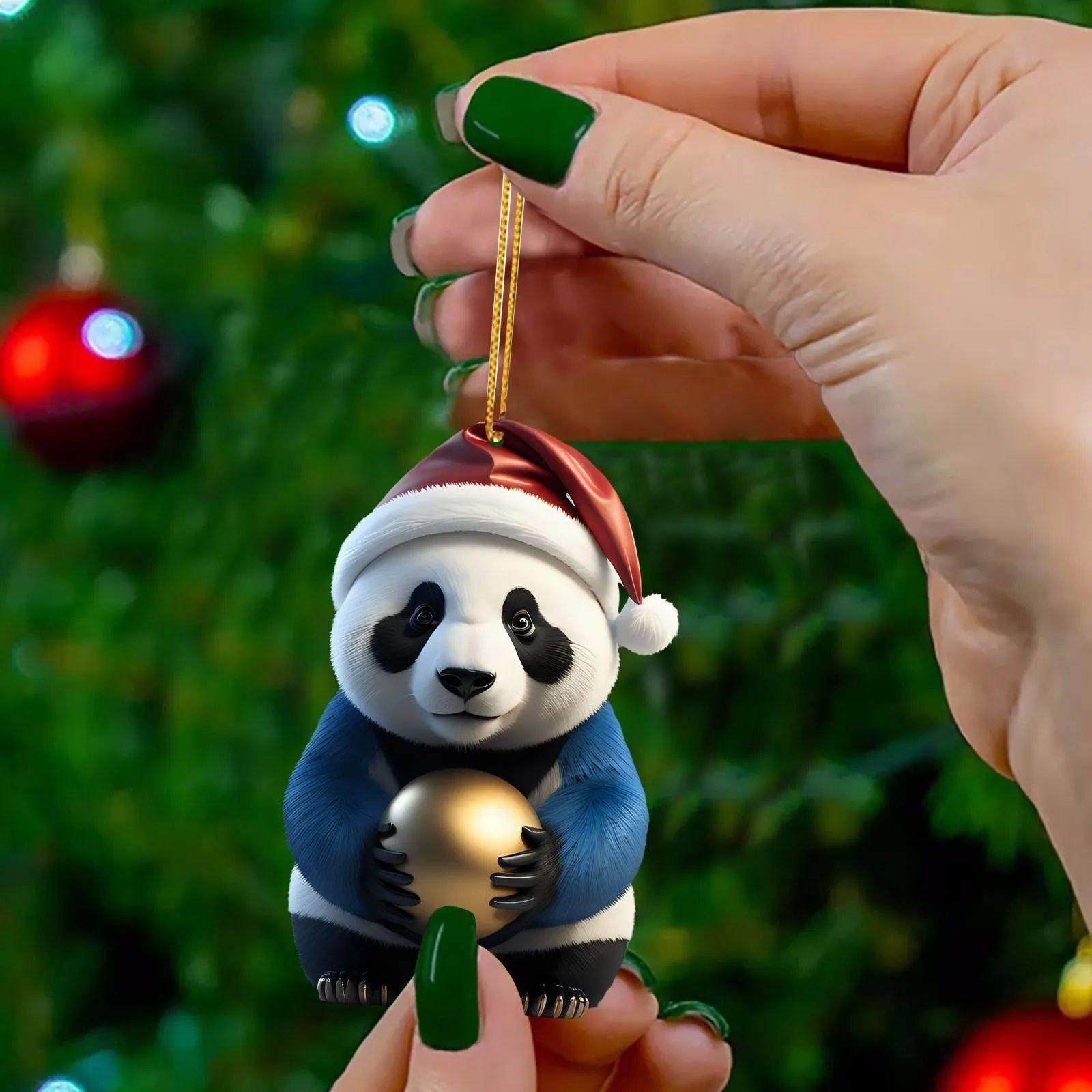 Creative Adorable Cartoon Panda Home Christmas Tree Hanging