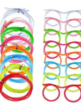 Creative Straw Glasses Toys For Kids Summer Mustache Fun Sof