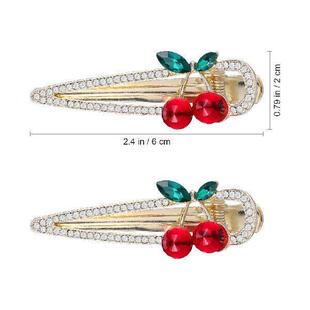 2 Pcs Alligator Hair Clip Cherry Side Claw Clips Lovely