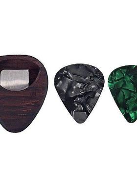 Rose Wood Guitar Pick Plectrum Box Holder For String