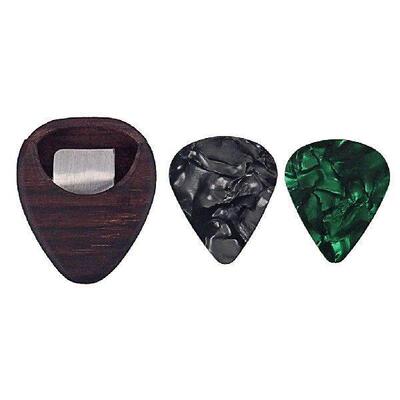Rose Wood Guitar Pick Plectrum Box Holder For String