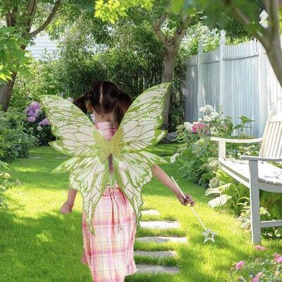 1 set Kids Butterflies Fairy Wing Cosplay Costume Set Stage