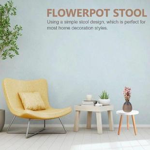 Flower Pot Stand Housewarming Gift Wooden Round Stool Home