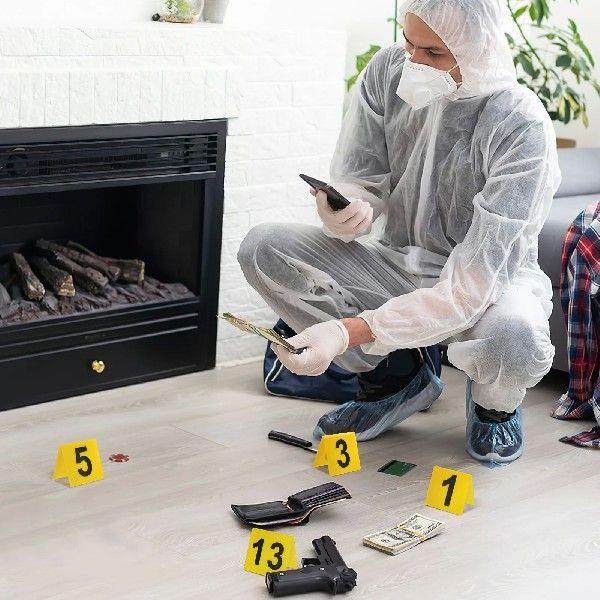 15 Pcs Number Plate Sign Game Supply Table Card Crime Scene