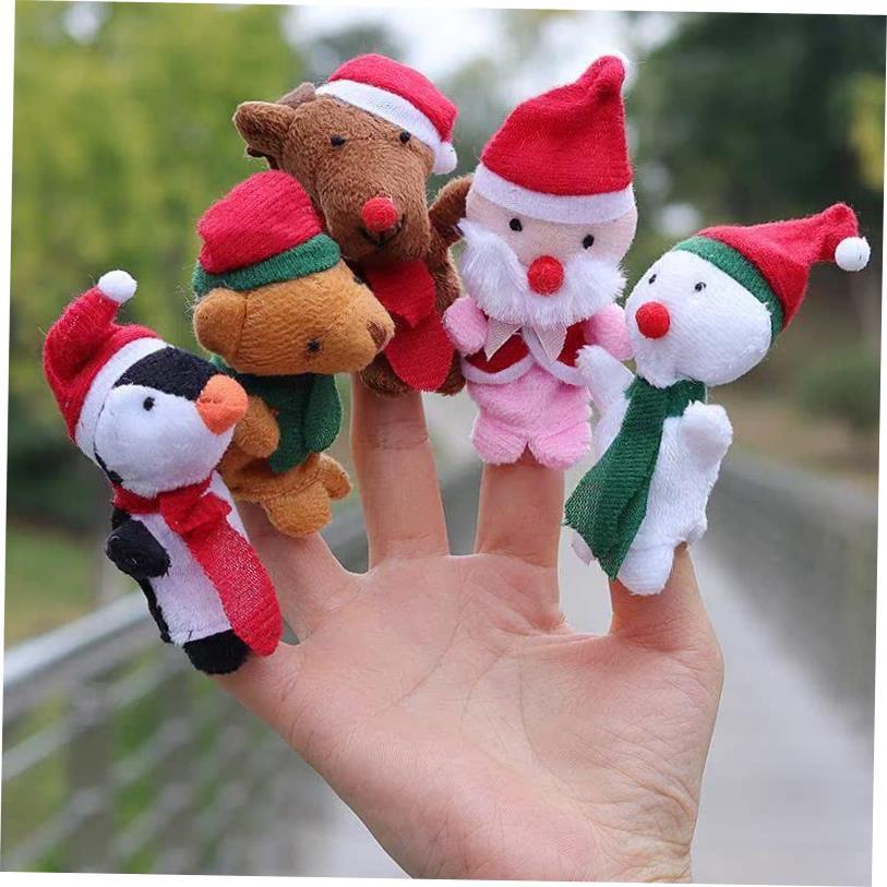 新的圣诞毛绒玩具迷你动物手指娃娃工厂Di0