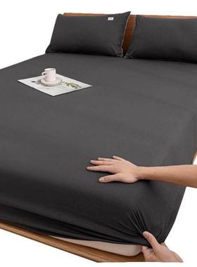 soft bed sheets fitted sheet cotton set 床垫套 纯色床笠床单