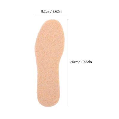 Fleece Insole Heated Boots Wool Insoles Thicken Cotton Shoe