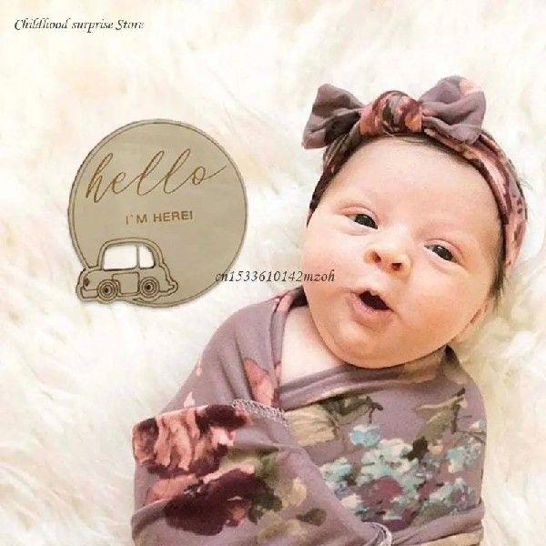 14 Pcs/Set Milestone Baby Wooden Cards Teether Newborn