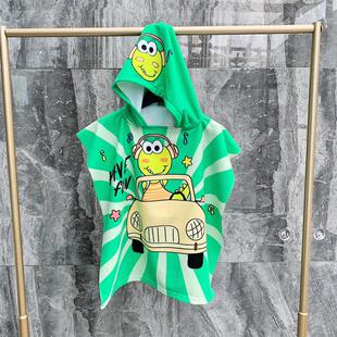 Baby Poncho Towel Hooded Surf Pool Towel Cartoon Child Bathr