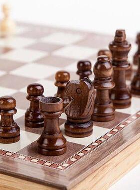 Checkers Training Props International Wooden Chess Board