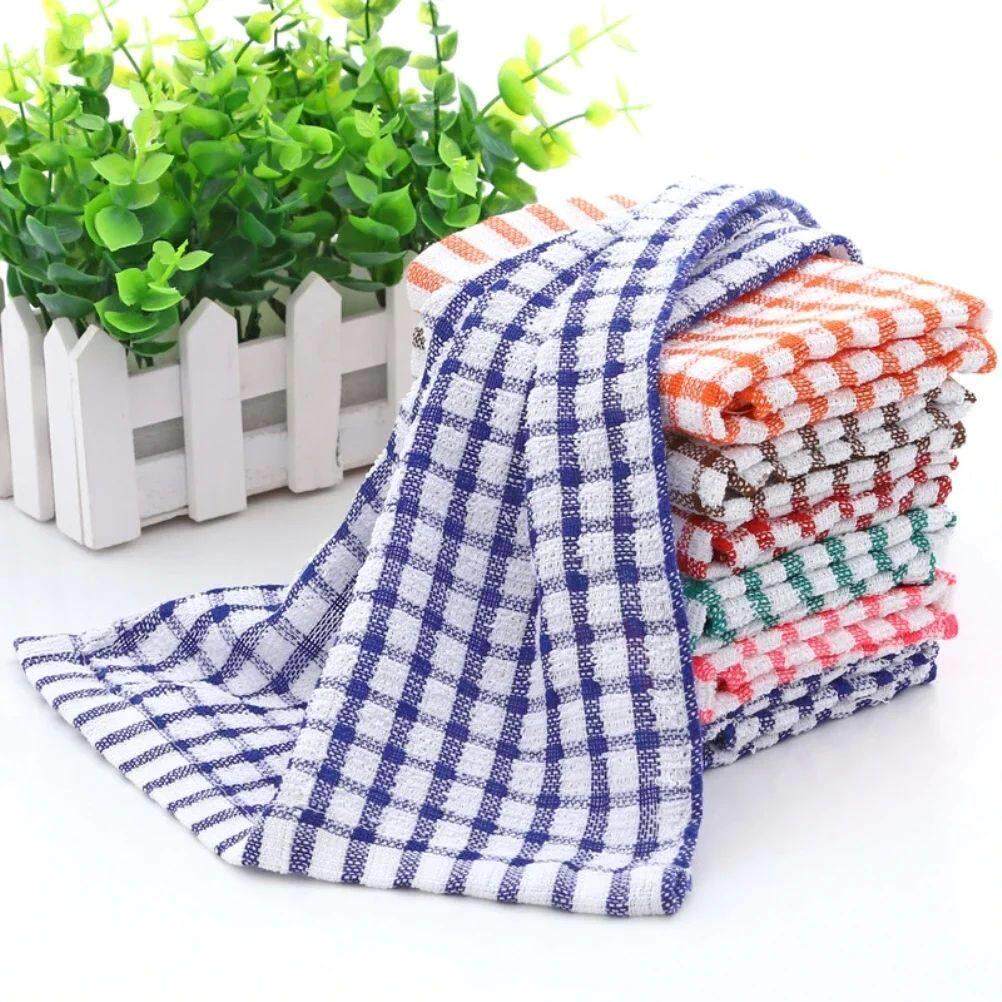 6PCS Cotton Kitchen Tea Towels Absorbent Lint Free Catering