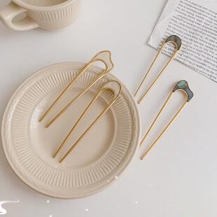 Fashion Metal Hair Sticks for Women Shell Hair Clip Pins Min