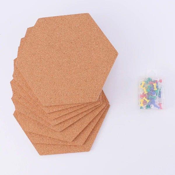 8 Pcs Photo Wall Wooden Bulletin Board Cork Corkboard Pin