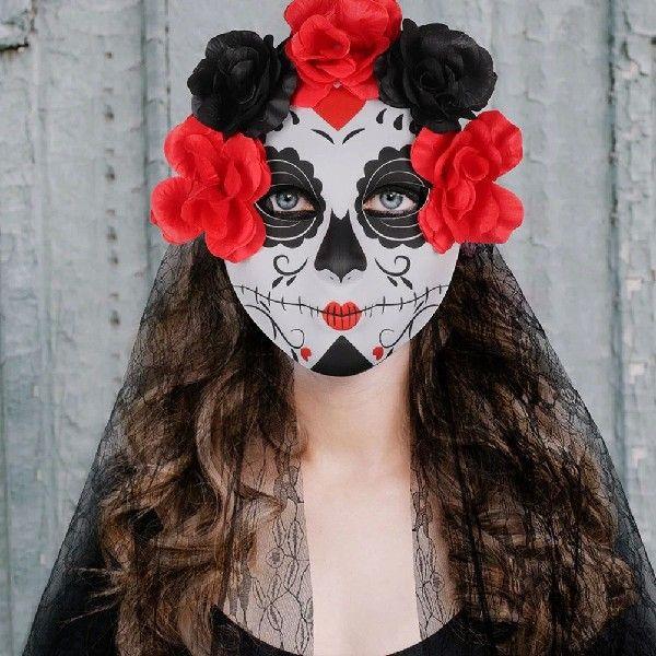 Mexican Cosplay Mask Day of The Dead Stage Party Masquerade