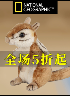 国家地理毛绒玩具仿真花栗鼠玩偶娃娃松鼠公仔ational geographic