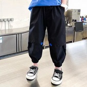 子春秋长裤 儿童裤 新款 男童春夏裤 学生儿童休闲大童工装 薄款 子潮款