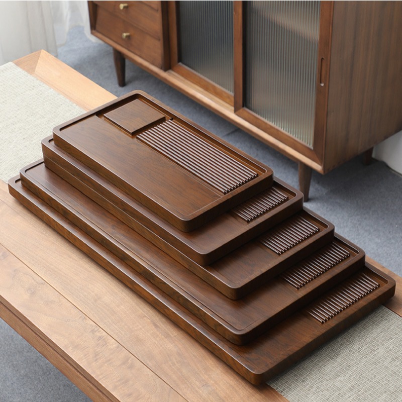 实木家用整块高端茶盘实小型干泡茶台办公室茶海简易功夫电木款新