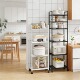 厨房置物架家用可移动落地收纳储物架多层宿舍多功能带轮置物架