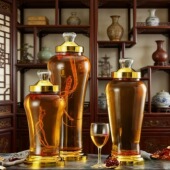 泡酒玻璃瓶密封罐带龙头药酒家用人参白酒密封酿酒酒坛空瓶泡酒罐