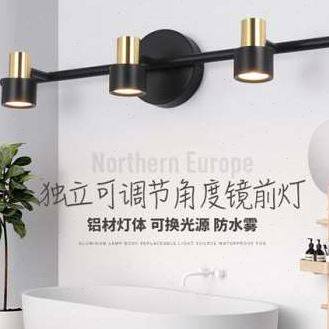 恒镜前灯卫生间轻奢北欧简约洗手间照画灯浴室镜柜 需要白色外观