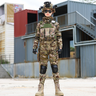 儿童迷彩服套装特种兵装备全套男童表演服军训服短袖春秋款女夏季