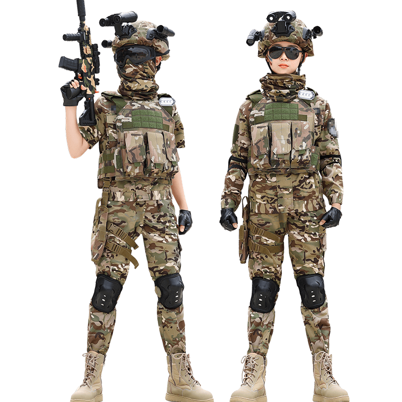 儿童迷彩服套装男童长袖特种兵衣服全套装备训练服女童军训服