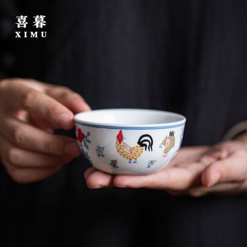2.8亿鸡缸杯大明成化斗彩仿古