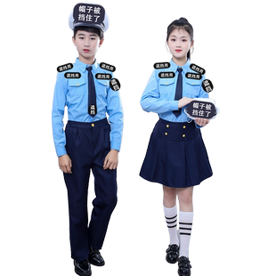 儿童警服小警察角色扮演夏警官警装表演服小交警制服小协警小公安