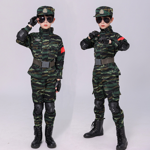 儿童新款迷彩服套装特种兵全套演出服户外军旅风亲子夏令营军训服