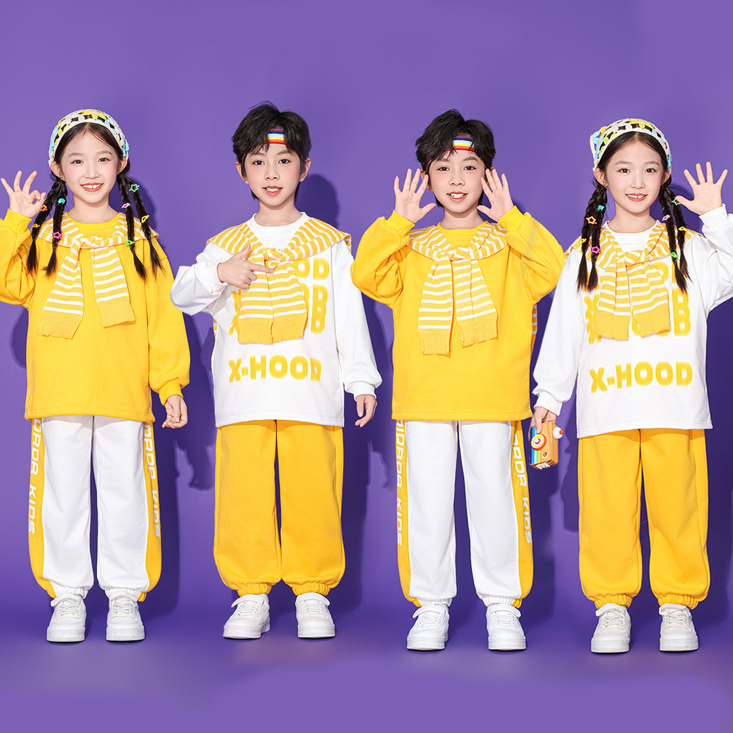 儿童啦啦队演出服小学生运动会开幕式服装幼儿园表演团体合唱班服
