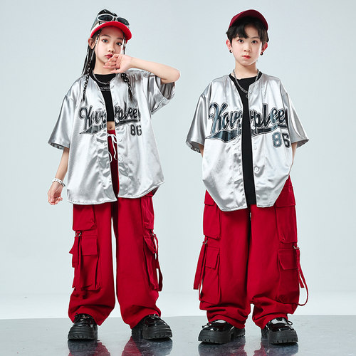 儿童街舞服装男童嘻哈表演服潮酷