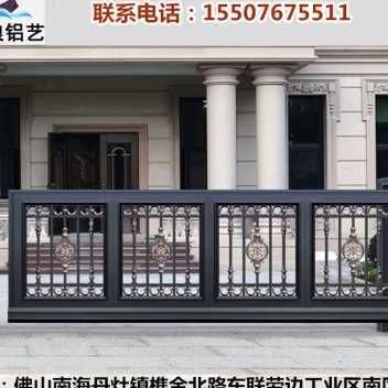 铝艺别墅庭院悬浮折叠大门对开门双开电动门铝合金平移门围栏护o