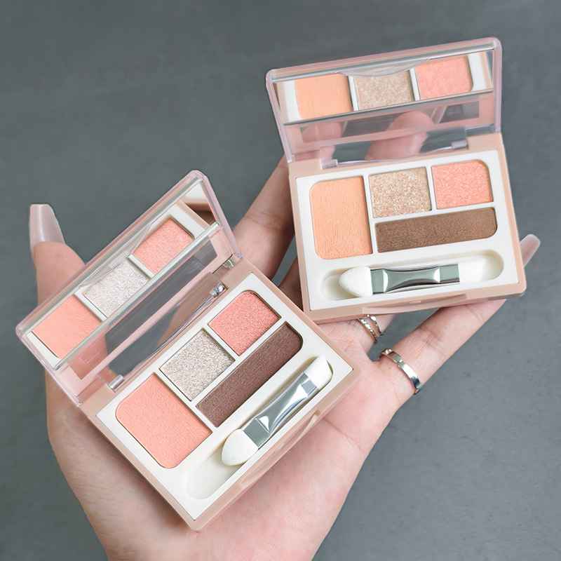 MGL四色卧蚕眼影盘一体盘哑珠光提亮早八学生多功能综合多用大地